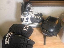 CCM Tacks 652 Skates Prolite 3 Size 9 w/ CCM Medium Helmet Gloves Bundle