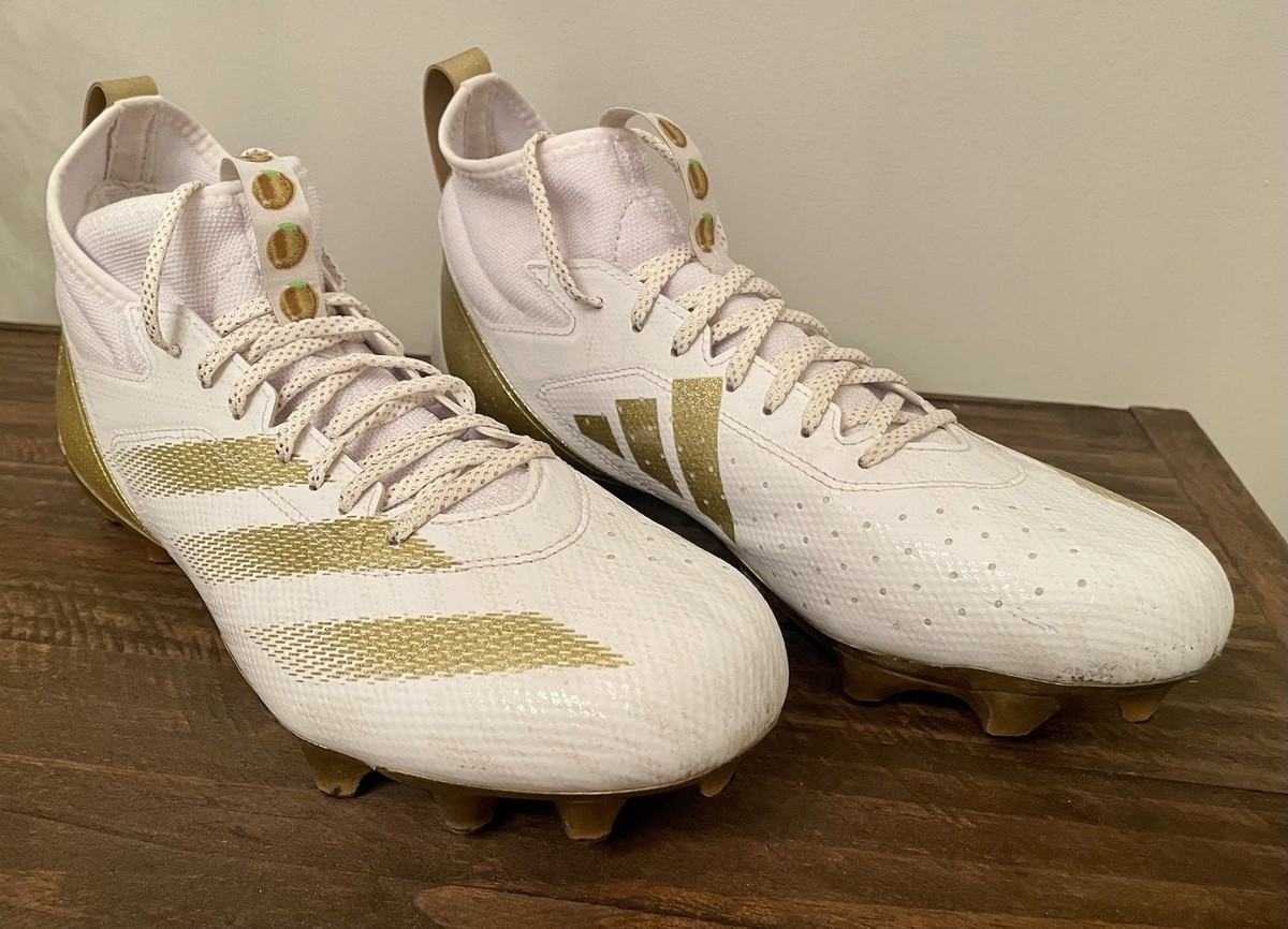 Adidas Mens Adizero Impact Molded Football Cleats Size 10 Gold Brand New! adidas Adizero Impact MID Football Cleats Model IF2476 MSRP  main image 3