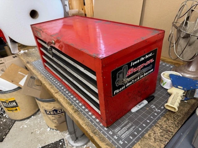 Caja de herramientas intermedia vintage Sears Craftsman 4 cajones caja de herramientas con llaves Foto 2 de 4