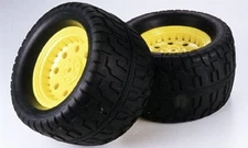 Tamiya HOP-UP OPTIONS OP-562 TGM-02 Tarmac Tire 144/85 & Wheel Fluorescent Yello
