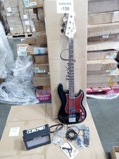 Open Box ST Full Size Electric Bass Guitar Beginner Starter Starter Set  AMP 156