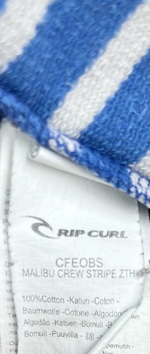 Womens Hoodie Rip Curl Embroidered Logo Blue White Stripes M Medium Vintage - Picture 11 of 12