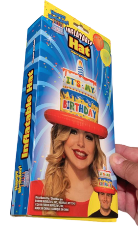 Mütze AUFBLASBAR HAPPY BIRTHDAY Kuchen Party Witz Erwachsene IT'S MY Geschenk Blow Up - Bild 3 von 14