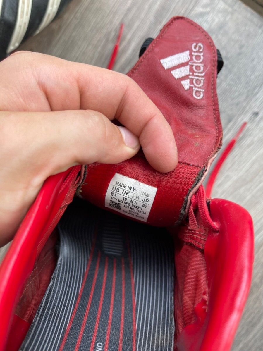 2005 adidas predator absolute xtrx sg black/red rare