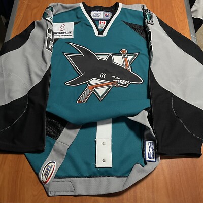 2006-07 Game Worn Brian Yandle Worcester Sharks AHL Hockey Jersey
