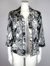 CHRISTOPHER & BANKS - WOMENS WHITE & BLACK PA...