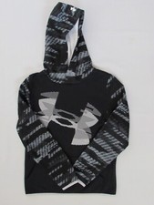 BOYS  UNDER ARMOUR COLD GEAR LOOSE FIT HOODIE, BLACK/WHITE, SIZE YOUTH LARGE