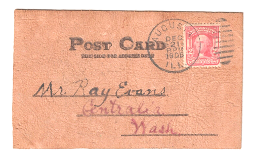 Linda cuerda querubines 1906 campanas de bayas de acebo feliz Navidad cuero postal ángel - Imagen 3 de 3