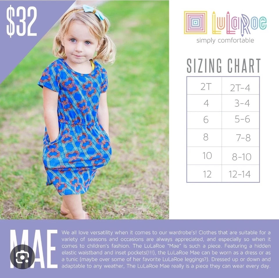 Платье LuLaRoe Disney Mae детское для девочки размер 12 Minnie Mouse 2 кармана цвет лосося - Изображение 4 из 4