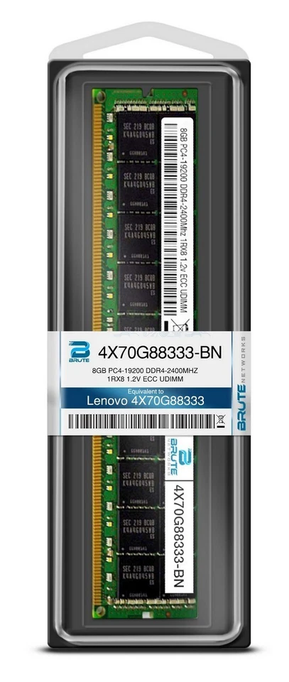 4X70G88333 - Lenovo Compatible 8GB PC4-19200 DDR4-2400Mhz 1RX8 1.2v ECC UDIMM - Image 3 of 3