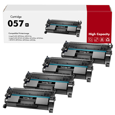4PK Toner Compatible For Canon 057 ImageClass MF448dw MF449dw MF443 LBP223dw