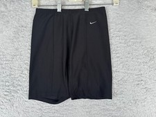 Nike Shorts Youth Small 4 6 Black Swim Jammer Drawstring Nylon Spandex Blend