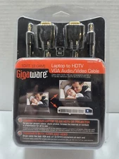 Gigaware 2603153 PC-to-TV VGA Cable with Audio 10 ft. Sealed Brand New 