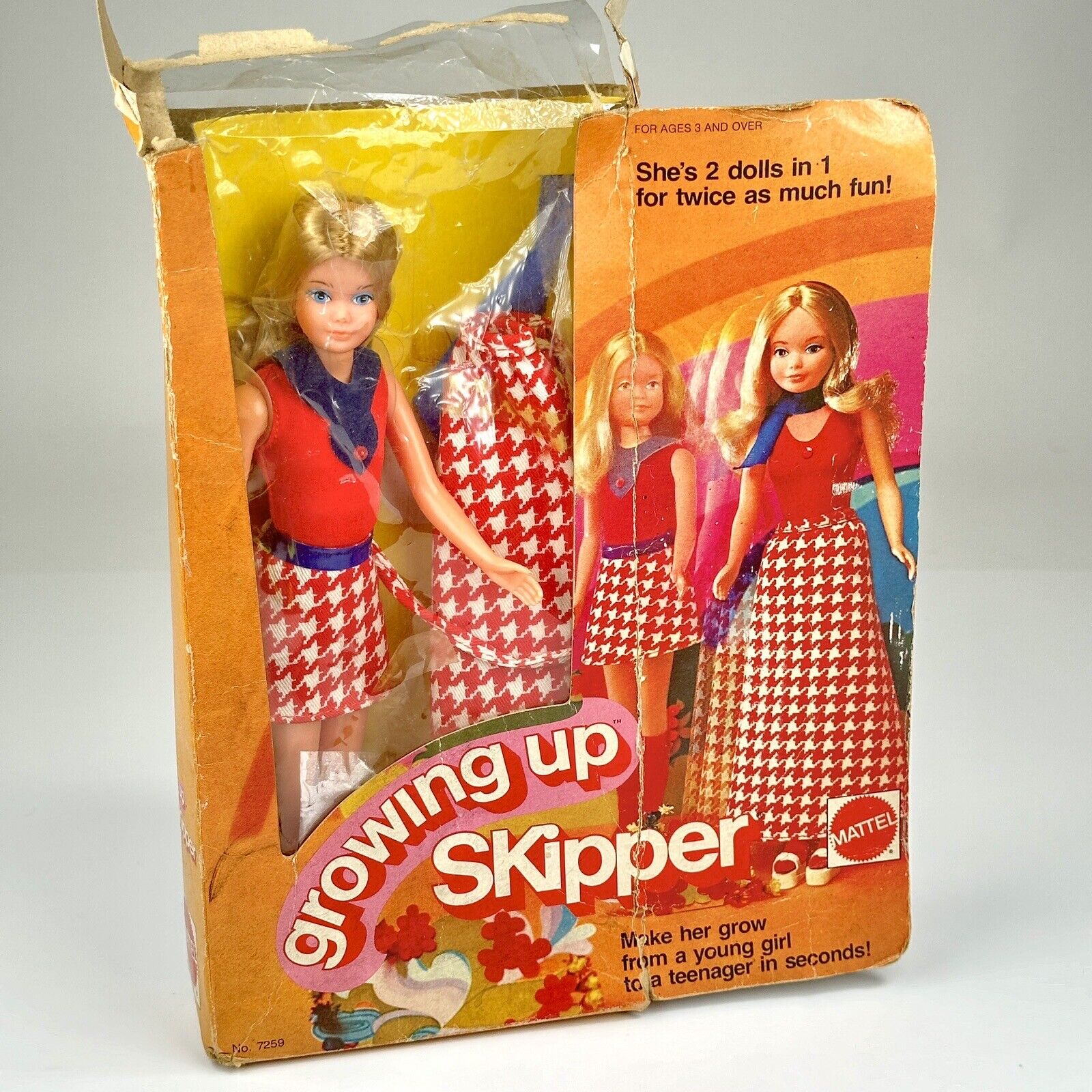 Vintage 1975 Growing Up Skipper fMattel #7259 in Original Box As Seen In  Movie⭐️