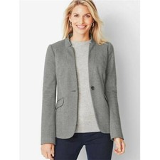 TALBOTS Aberdeen Herringbone Knit Blazer Sz 4P