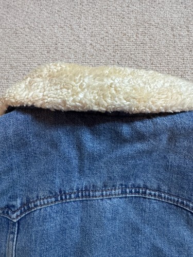 Ladies Topshop MOTO Fur Lined Denim Jacket, UK 10 - Picture 10 of 14