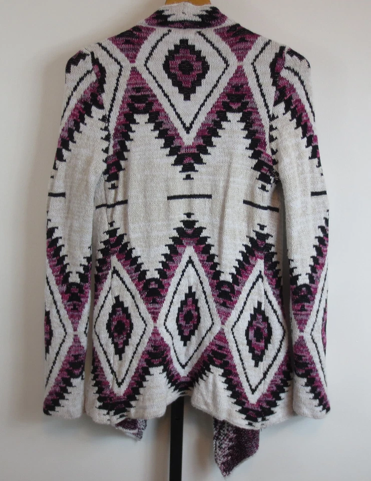 Cárdigan suéter Maurices frente abierto para mujer talla pequeña multicolor azteca Foto 4 de 4