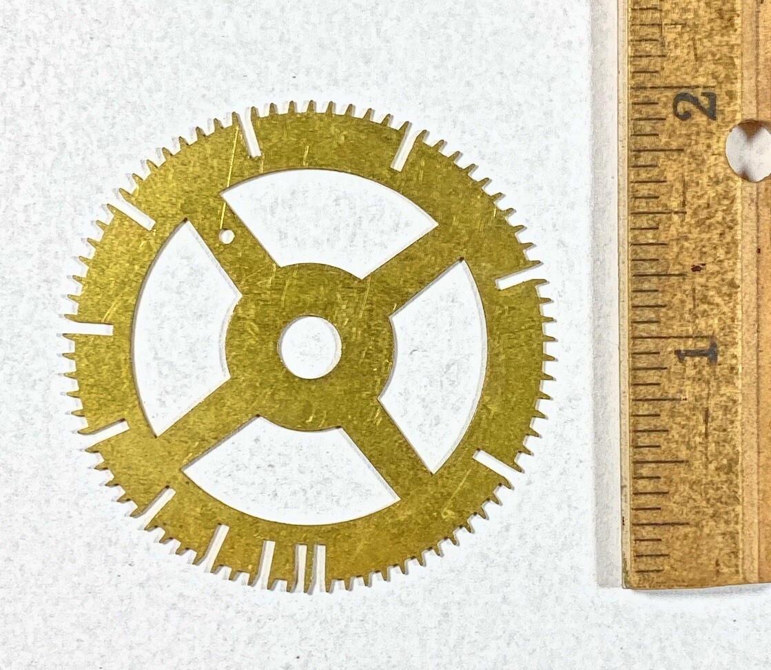 Antique Clock Movement Count Wheel (51.05mm Dia, 6.49mm Inner Dia ...
