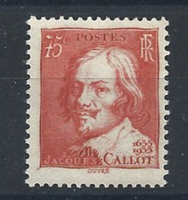 France N°306* (MH) 1935 - Graveur "Jacques Callot"