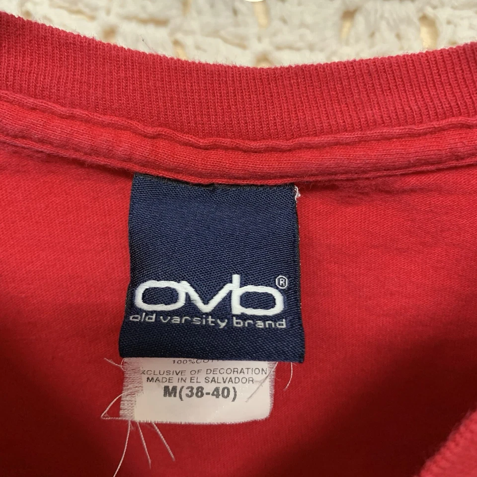 Y2K OVB Ohio State University T-Shirt Men’s Size Medium (38-40) Red 100%Cotton - Image 3 of 4