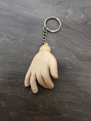 Vintage Rubber Hand Keyring Rare Keychain Fob Collectable