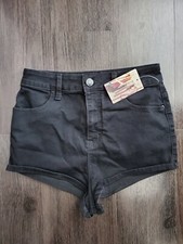 BDG Black Short Shorts Women's 28 Super High Rise Mom Faded Distressed NWT