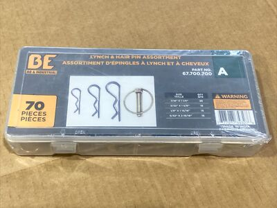 #ad New 70 Pc BRABER EQUIPMENT HAIR PIN amp; LYNCH PIN ASSORTMENT $40.00