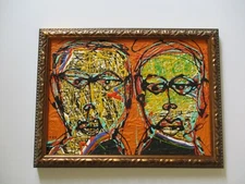 TSS PAINTING CONTEMPORARY MODERNIST  AMERICAN ABSTRACT PORTRAIT EXPRESSIONIST