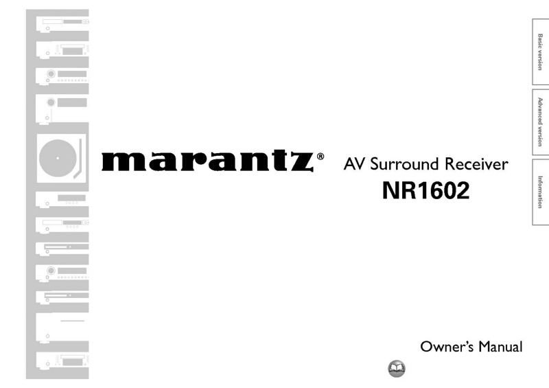 Marantz NR1602 Receiver Owners Instruction Manual