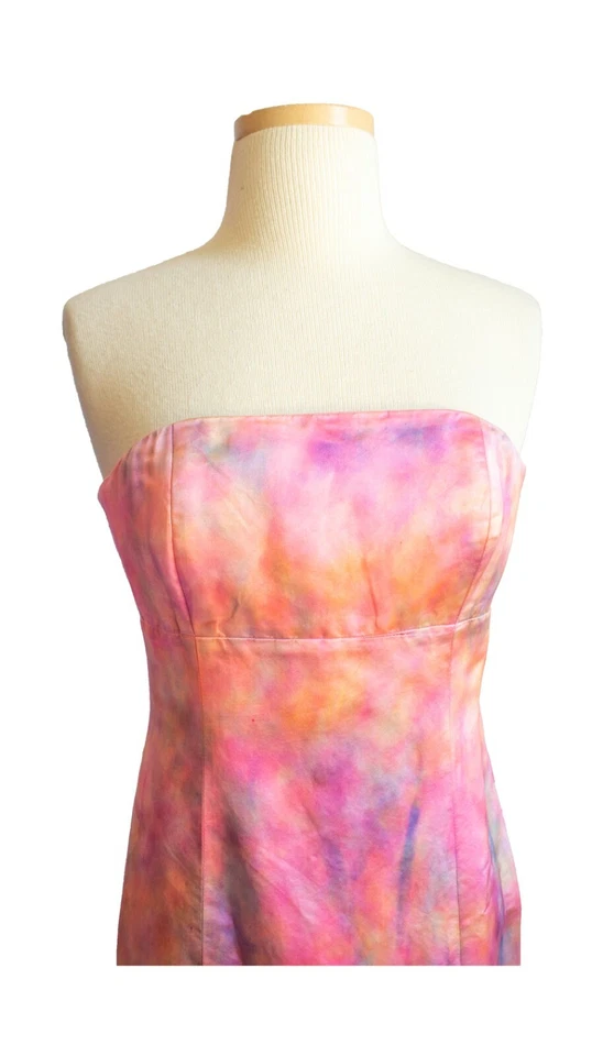 Новый J. Crew шелк свадебное платье платье синий фиолетовый розовый 2 4 6 галстук окрашенный богемный XS S - Изображение 3 из 4