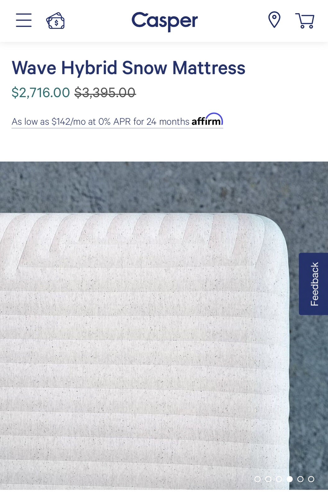 Casper WAVE Hybrid Snow Technology Queen Size Mattress BNIB 3395 eBay