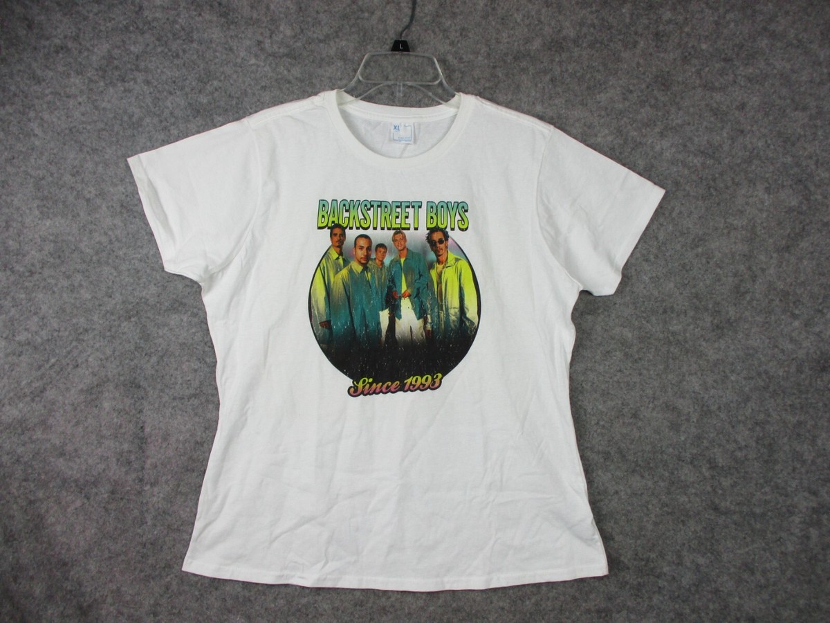 Backstreet Boys T-Shirt Womens Extra Large White BSB Cotton