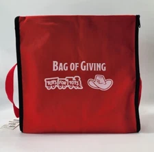 Toys For Tots Red Bag of Giving Tabletop Tycoon Board Game Travel Bag