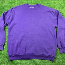 Vintage Lee Sweatshirt Mens XXL Purple Cotton Blend Crew Neck Made In USA 90s
