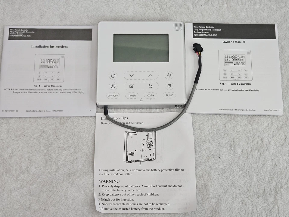 Carrier KSACN0801AAA Wired Wall Controller. All Parts Are Listed In Description - Image 4 of 4