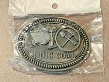 I Dig Coal Belt Buckle 3.5" x 2.625"