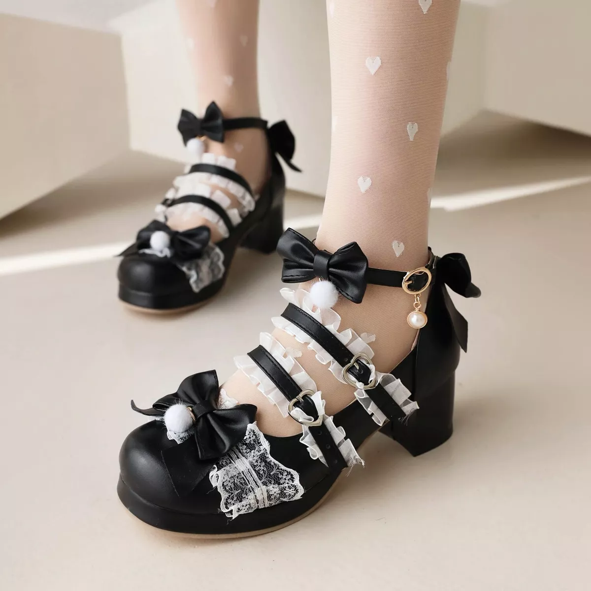 White Multi Strap Block Heel Mary Jane Shoes | New Look