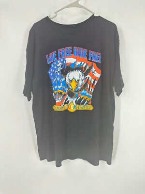 Live Free Ride Free American USA Tradition Shirt Lexington 1999 Tshirt Tee  XL