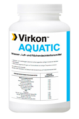 Desinfektion Aquarium Teich Virkon Aquatic tötet Viren Bakterien Schimmel 120g