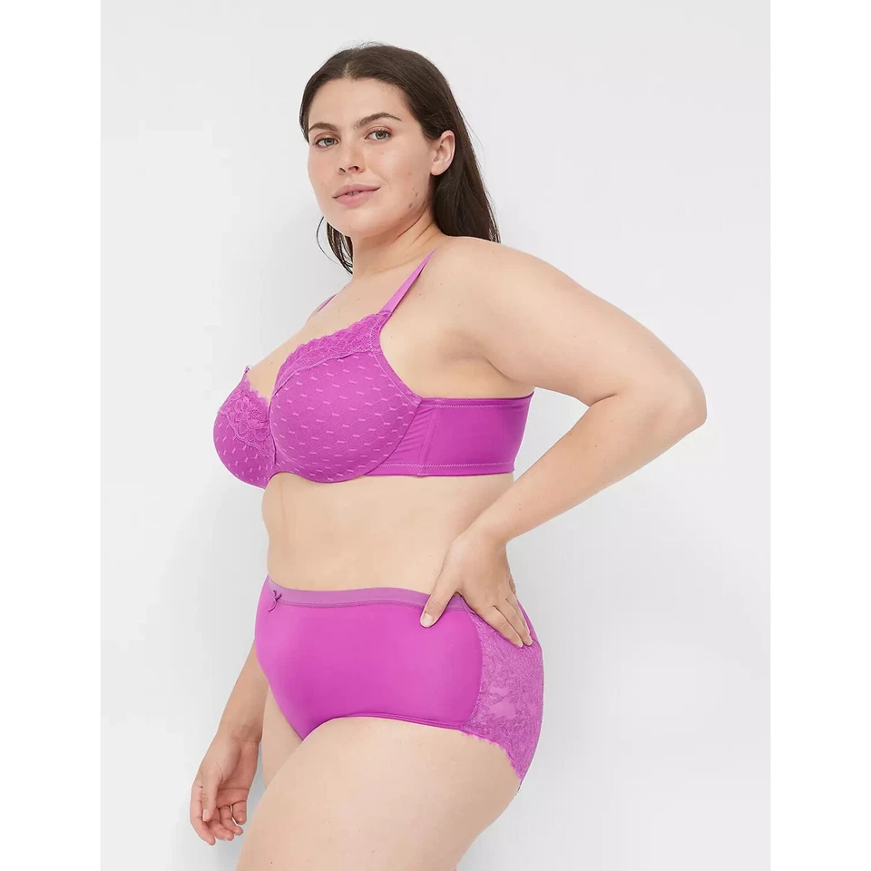 Lane Bryant Cacique Lightly Lined Balconette Bra With Lace 42DD - Image 3 of 4