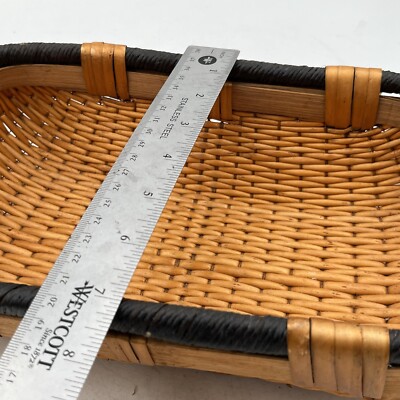 Vintage Antique Woven Wicker Basket Seasonal Decoration Heavy Duty