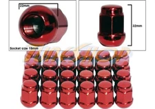 24 HONDA ACURA BALL RADIUS SEAT STOCK OEM WHEELS LUG NUTS 12X1.5 19MM HEX RED
