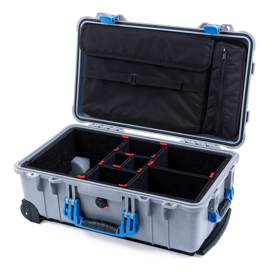 Silver & Blue Pelican 1510 case. With Trekpak dividers & computer