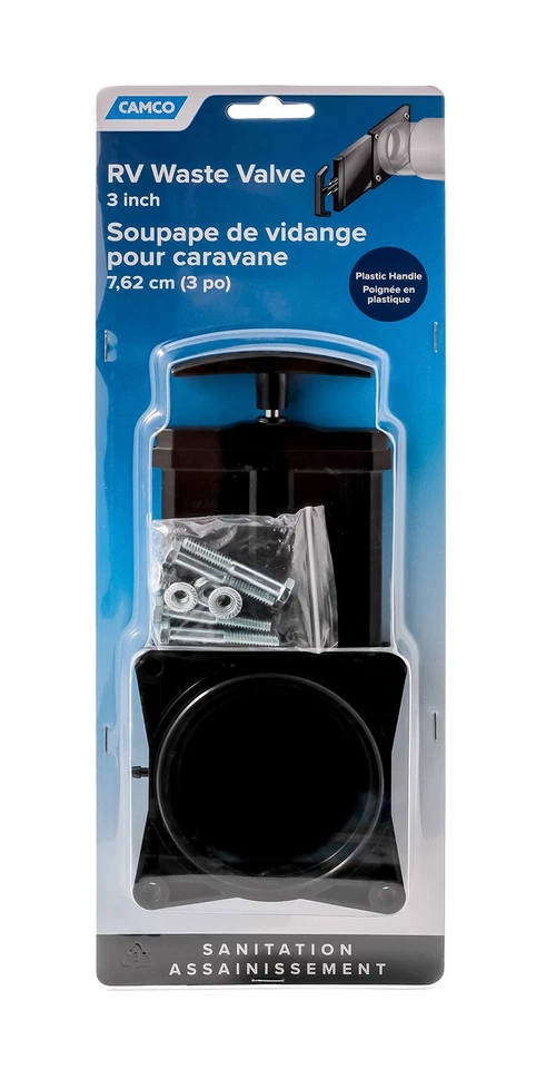 Repuesto de válvula de alcantarillado RV de 3 pulgadas para tanques de agua gris negro Foto 3 de 4