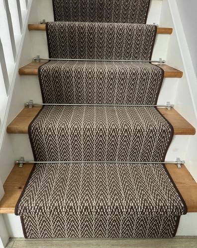 Herringbone Stair Runners Very Long For Stairways Hallways Border Carpet Rugs - Picture 19 of 19