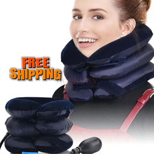 Cervical Neck Traction Device Collar Brace Support Pain Relief Stretcher Therapy