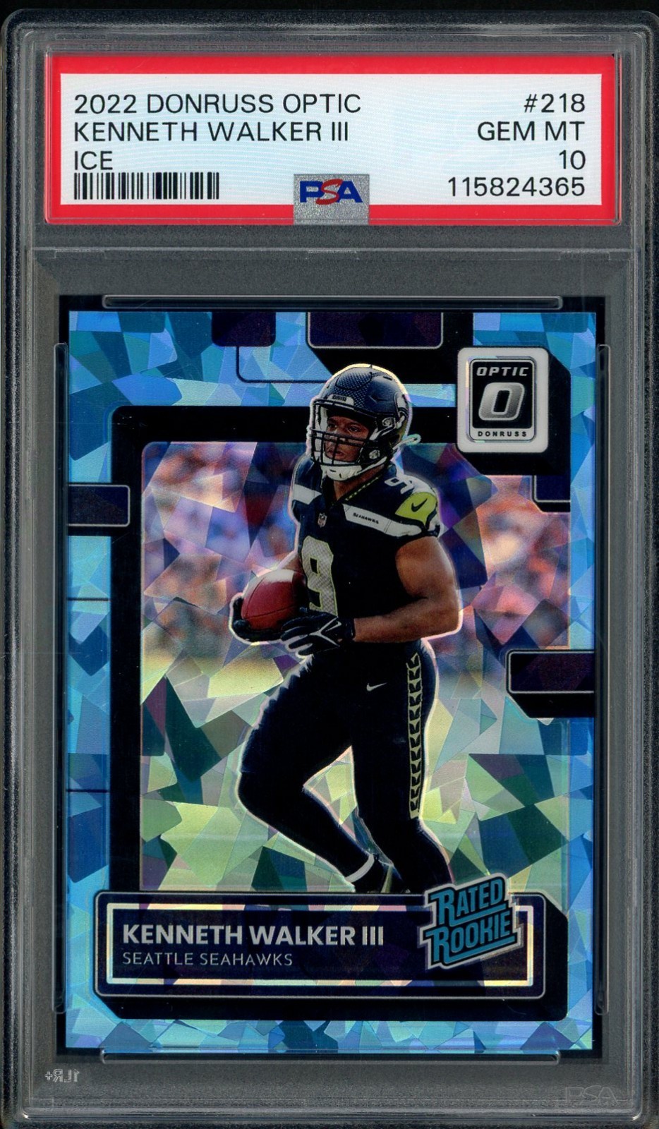 Kenneth Walker III Panini Donruss Optic #218 Ice