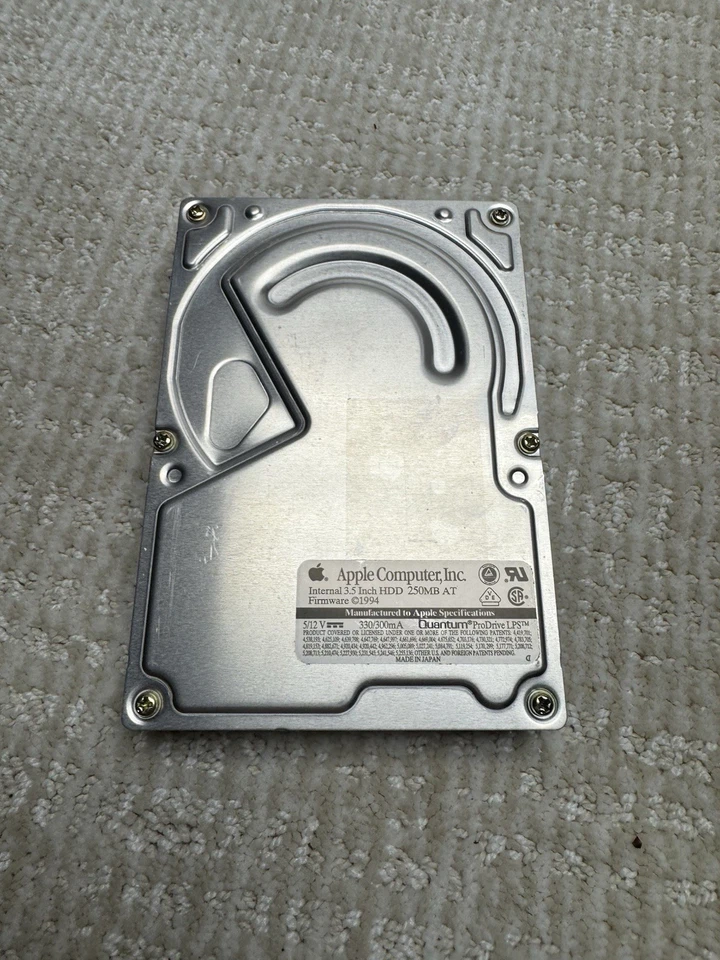 Apple Computer, Inc. Internal 3.5 Inch HDD 250MB Firmware 1994 - Image 4 of 4
