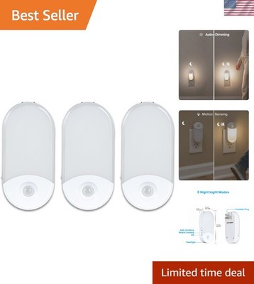 4-in-1 Power Failure Night Light,Flashlight,Motion Sensing, 3-Pack | Recharge...