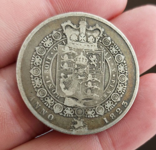 Seltenes Sammlerstück Erhaltung 1823 Half Crown Georg IV